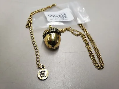 $24.69 • Buy Vintage Gold Plated Acorn Pendant Necklace
