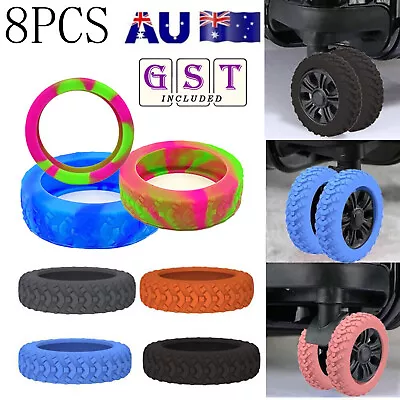 8PCS Silicone Wheel Protection Covers Luggage Extend Suitcase Wheels Lifespan • $7.15