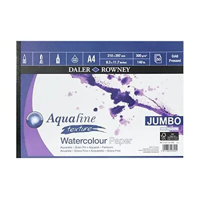 Daler-Rowney Aquafine Textured Cold-Pressed Watercolour And Gouache 300 Gsm UK • £18.22