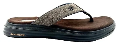 Skechers Relaxed Fit With Luxe Foam Men's Chocolate Colored Sandal (US Size 11) • $37.99