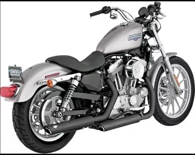 Vance & Hines 3  Round Twin Slash Slip-On Mufflers 2004-2013 Sportster 46839 • $405