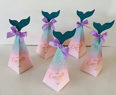 5 X MERMAID THEMED BIRTHDAY/ BABY SHOWER Treat SWEET Gift Boxes CELEBRATION Pink • £4.99