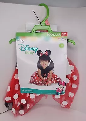 Disguise Disney Baby Minnie Mouse Toddler Costume 2T Red & Black W/ Headband  • $16.99