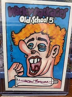 Topps Wacky Packages Old School 5 Sketch Card :  By Jason Brower • $65