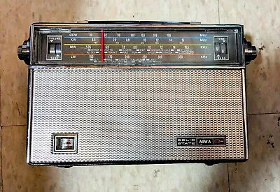 Aiwa Vintage 1965 Portable Radio AR-143 AM-FM-SW Japan • $45