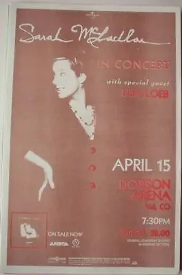 $35 • Buy Sarah Mclachlan Vail Colorado 1998 Concert Poster