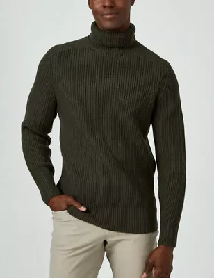 7Diamonds Green Turtleneck Knit Sweater Soft Touch Breathable Men's Size XL NEW • $69.99