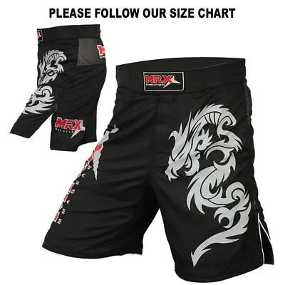 MMA Shorts Grappling UFC Boxing Muay Thai Mens Cage Fight Trunks Slim Fit MRX  • $16.99
