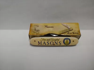 Lot 2 FREE & ACCEPTED MASONS  NOVELTY  KNIFE BY FROST CUTLERY New Item  #0227 #2 • $16.99