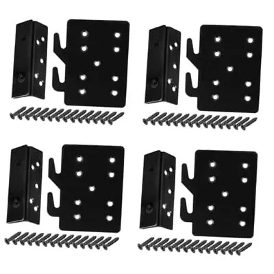 4sets Heavy Duty Weldable Bed Frame Bed Post Double Hook Slot Bracket For Bed  • $42.91