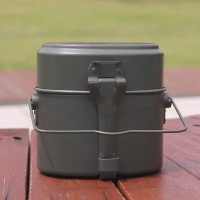 Outdoor German Military Mess Kit 2 Layer Nonstick Anodized Aluminum Fast Cooker • $31.50