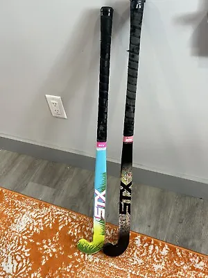 Lot (2) STX Field Hockey Sticks Aqua & Comp 103 Both 36  Each Used Ok Condition • $39