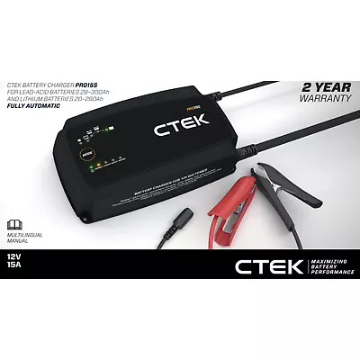 CTEK PRO15S 15A 12V Battery Charger Maintainer Workshop Automatic Lithium Smart • $419.95