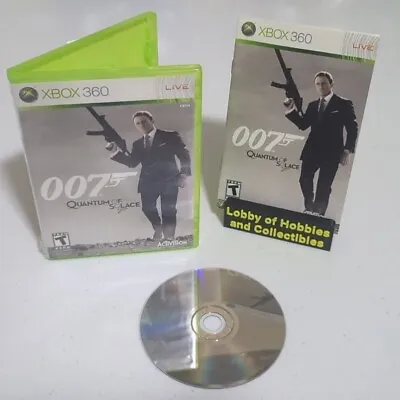 James Bond 007: Quantum Of Solace (Microsoft Xbox 360 2008 W/ Manual) CIB • $10.24