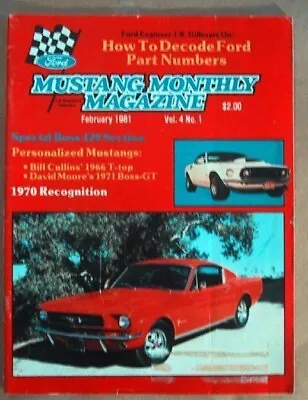 Mustang Monthly 1981 Feb - Boss 429 2-seat Mustang* • $14.99