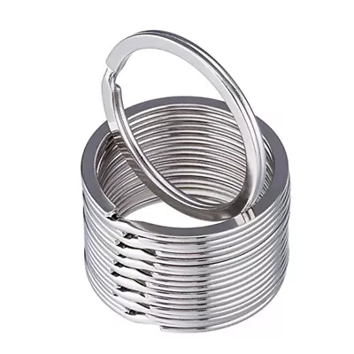 25mm Premium Stainless Steel Key Rings Split Ring Loop Keychain Crafts Links • £1.31