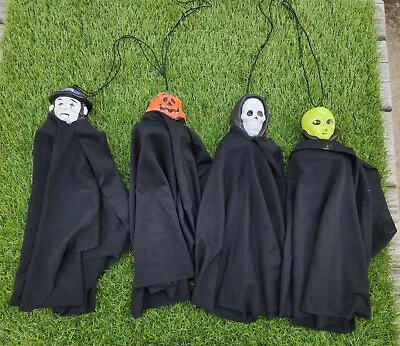 Vtg Fun World Lot Of 4 Hanging Halloween Decor Skeleton Witch Pumpkin Alien Rare • $55.80