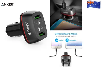 Anker 42W SUPER FAST QC 3.0 Car Charger PowerDrive+ Speed Dual USB Quick Charge • $41.99