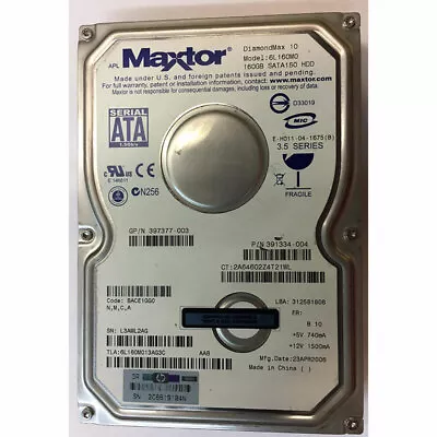 6L160M013AG3C - Maxtor 160GB 7200 RPM SATA 3.5  HDD • £50.14