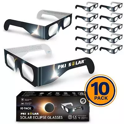 PNJ Solar Eclipse Glasses - ISO Certified - Eclipse - 10 Pack • $15.99