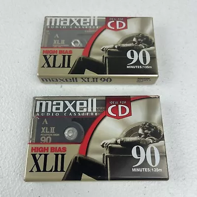 MAXELL High Bias XLII 90 Cassette Tape Lot Of 2 Factory Sealed New • $18.95