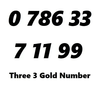 Gold Number Vip Easy Sim Card Mobile Go Platinum Pay You UK Golden Memorable 786 • £32.18