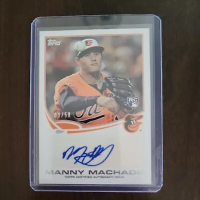 2013 Topps WRA-MM Auto Rare SILVER PACK REDEMPTION ROOKIE AUTO  MANNY MACHADO🔥 • $206.50
