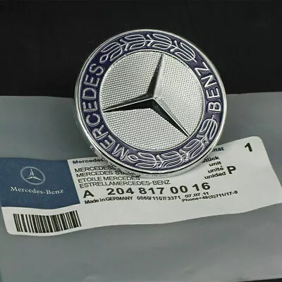 Mercedes Benz Flat Mount Hood Emblem Badge Ornament Logo 2048170616 57mm USA • $6.96