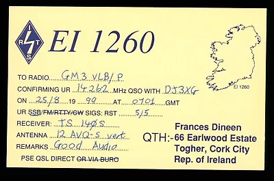 £2.49 • Buy 1 X QSL Card Radio Ireland EI2360 Togher Cork City 1999 ≠ S603