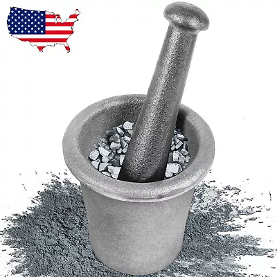 6.5KG Cast Iron Mortar And Pestle Rock-Ore Crusher Mortar Heavy Duty Large Size • $73.99