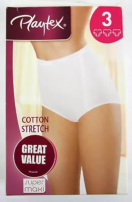 £19.99 • Buy Playtex Cotton Stretch Super Maxi Briefs 3 Pack Size 22