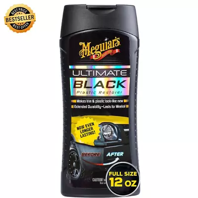Meguiars Car Black Plastic Restorer Fluid - 12 Oz Ultimate Trim Protect Restor • $13.49