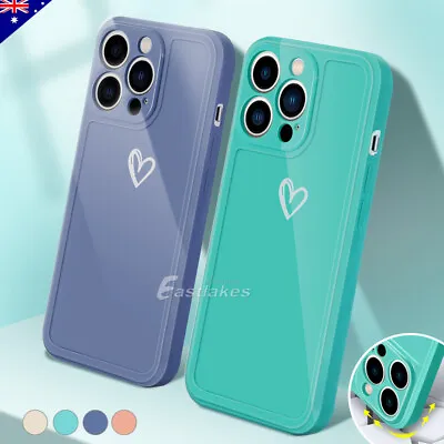 $4.95 • Buy Heart Case Shockproof Cover For IPhone14 13 12 11 Pro Max Mini XR 8 7 SE XS Plus
