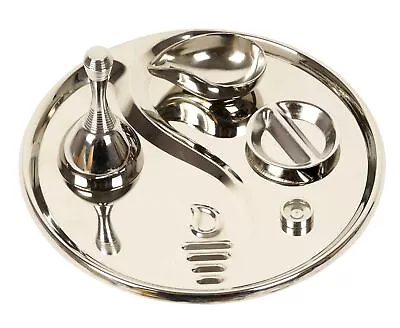 IBA Indianbeautifulart Indian Decorative Puja Plate Stainless Steel-sQC • $63.93