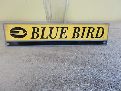 Vintage Blue Bird Bus Name Plate Sign Badge School Plaque Embossed • $76