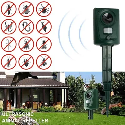 Cat Dog Repellent Ultrasonic Battery Fox Pest Scarer Deterrent Repeller Garden • £10.79