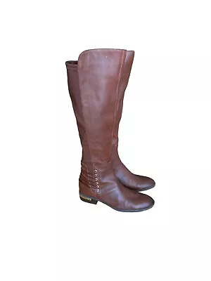 Vince Camuto Prolanda  Women's Knee High Boots 8.5 Brown Leather Flat • $24.90