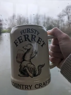 Fursty Ferret - Handcrafted Heavy Pottery Tankard (Hall & WoodHouse) • £44.99