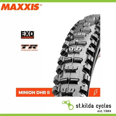 Maxxis Minion DHR II Bike Tyre - 29 X 2.60 - Exo TR Folding 60TPI - Pair • $213.03