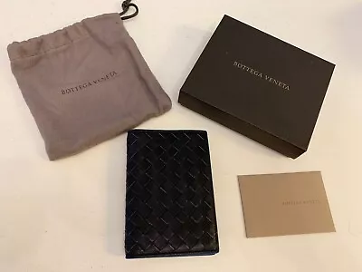 Bottega Veneta Flap Card Holder / Men's Wallet (Black & Blue) • $325