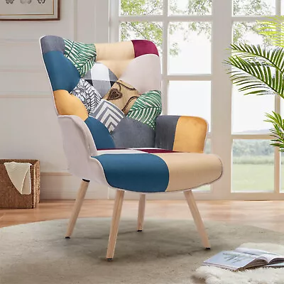 Accent Chair Upholstered Colorful High Back Armchair For Living Room Bedroom • $105.99