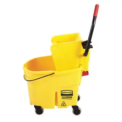 RUBBERMAID COMMERCIAL PRODUCTS FG758088YEL Mop Bucket And Wringer8-3/4 Gal.Yel • $181.09
