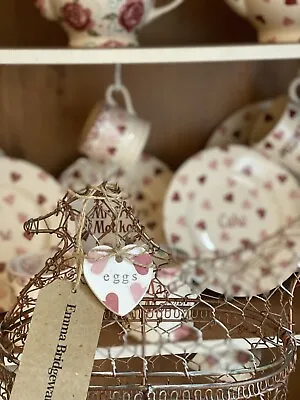£5 • Buy Emma Bridgewater Themed Clay Tags - Labels - Eggs - Pink Hearts