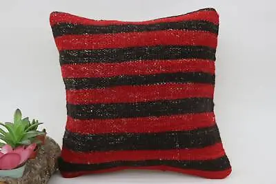 Kilim Pillow Cushion Cover Vintage Pillow 12 X12  Red Cushion Cover • $3.60