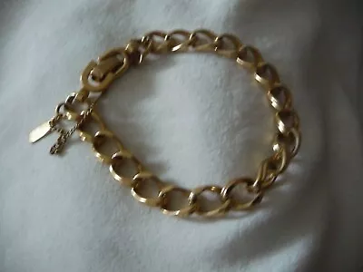 Monet Design Gold Tone Link Charm 6  L 1/4  W  Bracelet #23/8a • $9.99