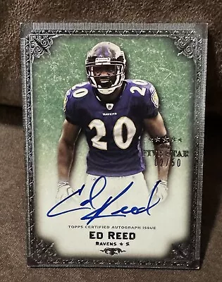 2010 Topps Football Five Star Auto #FSS-ER   ED Reed /50 • $120