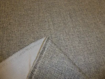 NATURAL BEIGE - Quality Linen Style Weave Upholstery Fabric (PANAZ LINEAR LINEN) • £6.99