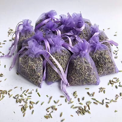 10 Lilac Organza Bags Filled With French Provence High Grade Lavender Moth Repel • £4.35