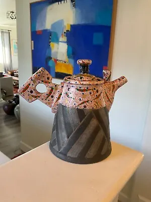 $240 • Buy Teapot Purchased From Gallery Gen Unknown Potter- Overglaze Enamel Around Top