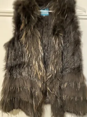 Soho Furrier Rabbit And Racoon Gilet Size Xs - Excellent Condition • £95